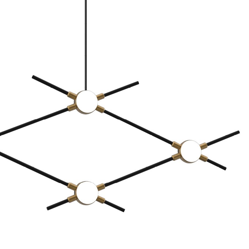 MD18001067-4A black/gold Подвесная люстра Delight Collection Molecular MD18001067-4A black/gold