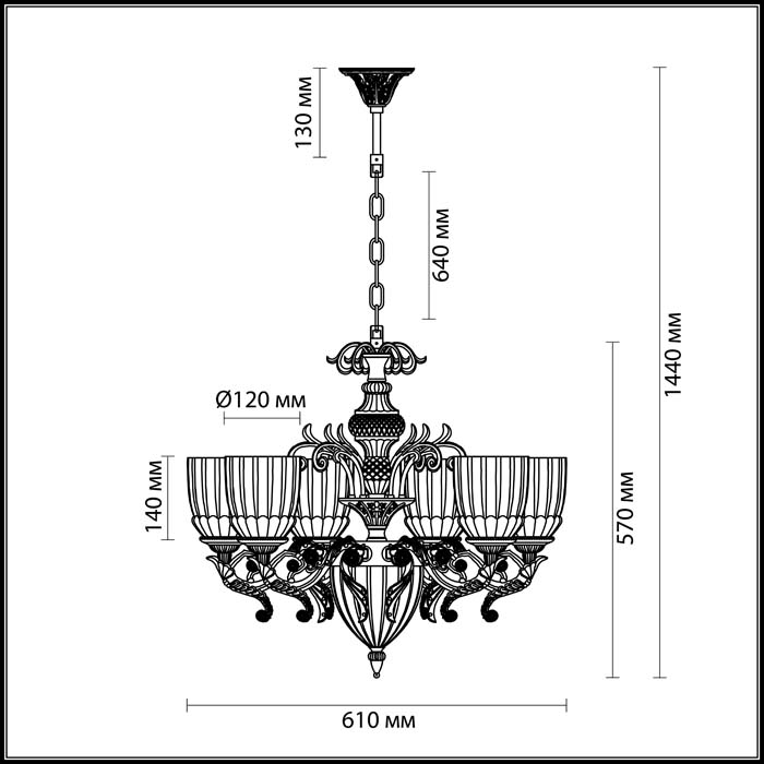3942/6 Подвесная люстра Odeon Light Capri 3942/6