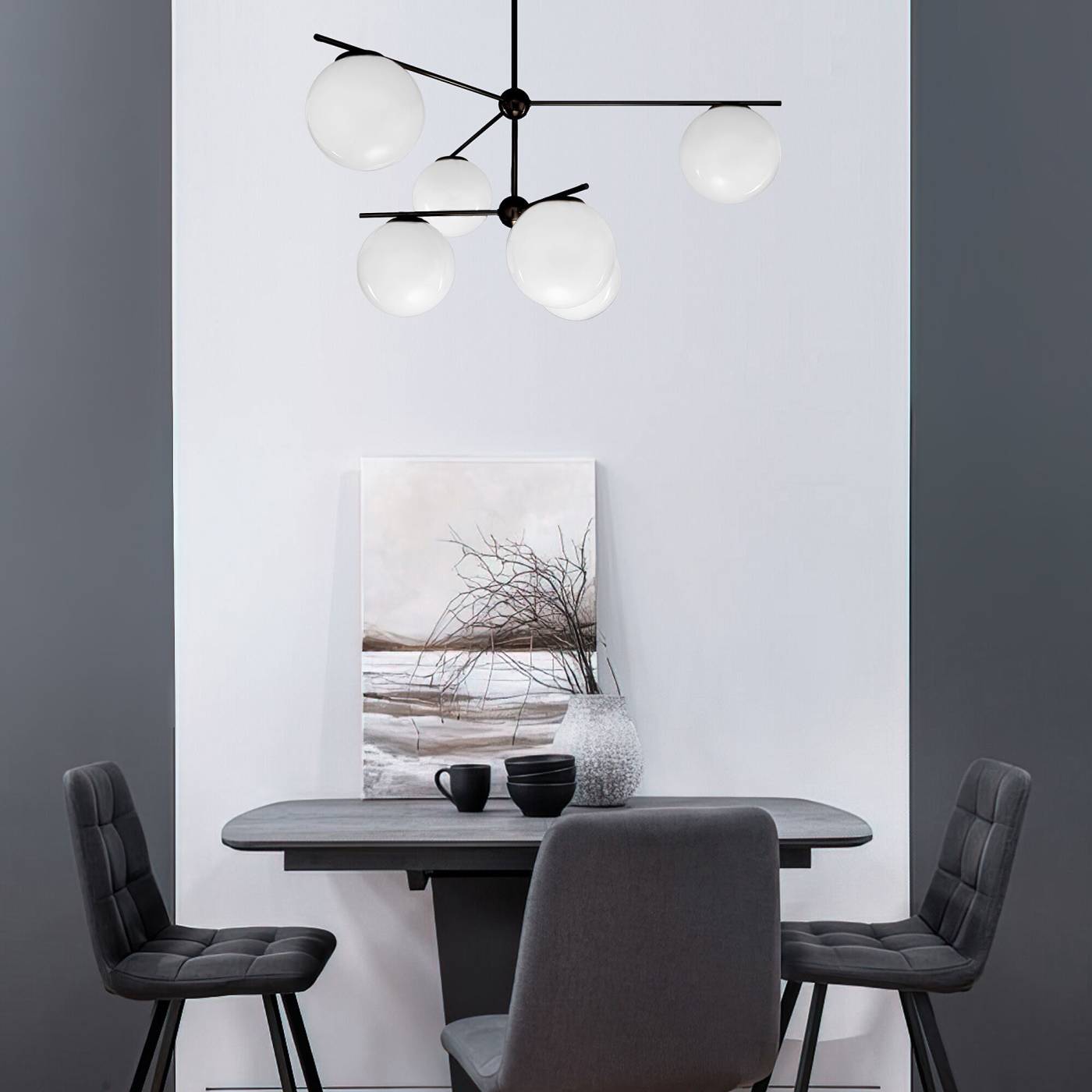 60147/6 черный Потолочная люстра Eurosvet Marbella 60147/6 черный