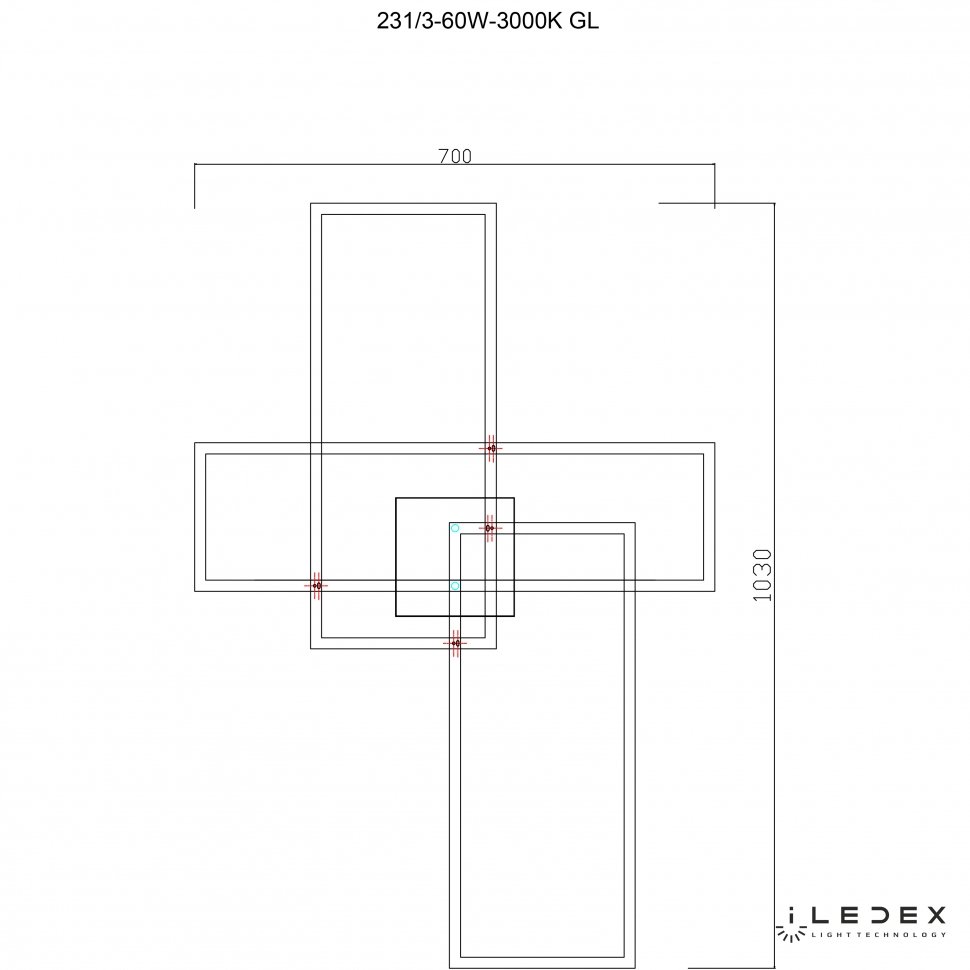 Потолочная люстра ILedex Grace 231/3-60W-3000K GL