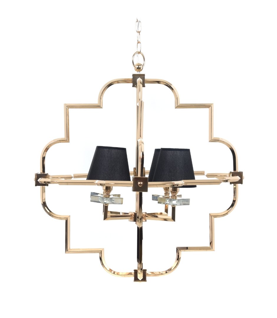 Подвесная люстра Lumina Deco Baltimore LDP 8020-4 GD+BK