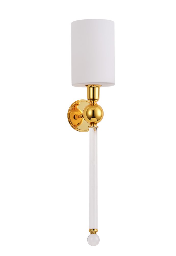 MIRABELLA AP1 GOLD/WHITE Настенное бра Crystal Lux Mirabella MIRABELLA AP1 GOLD/WHITE