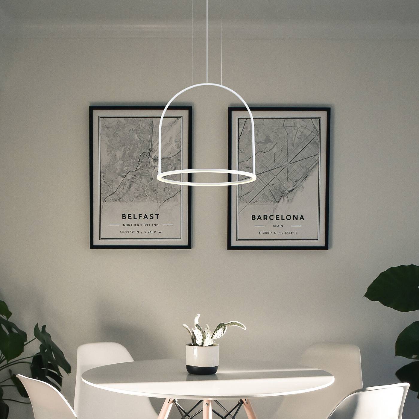 Светильник подвесной Eurosvet Over 90322/1 белый