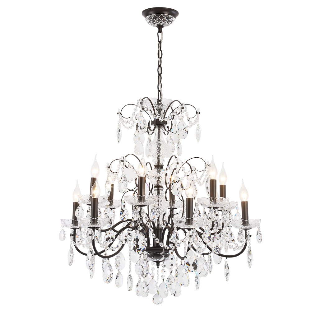 ODELIS SP12 BROWN Подвесная люстра Crystal Lux Odelis ODELIS SP12 BROWN
