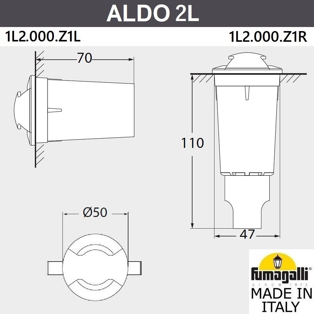 1L2.000.000.LXZ1L Уличный встраиваемый Fumagalli Aldo 1L2.000.000.LXZ1L