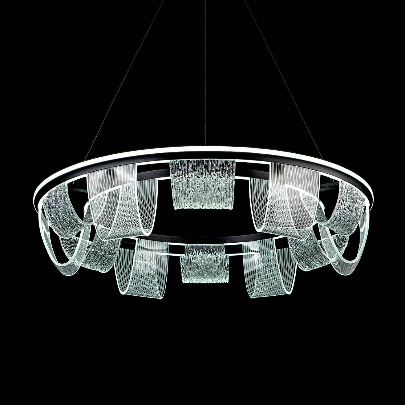 L7706-800 BK Подвесная люстра L LED4U L7706-800 BK