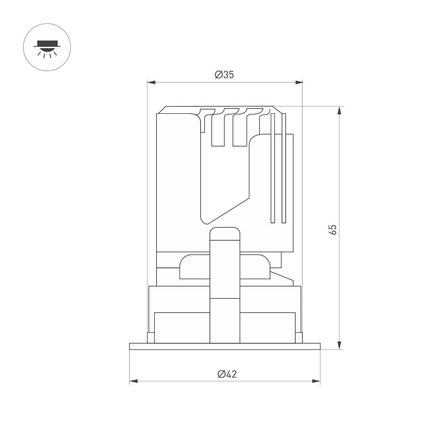 Встраиваемый светильник Arlight Arado 059101