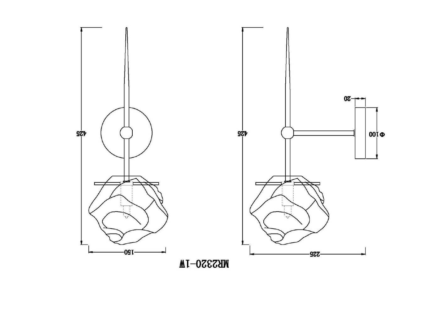 MR2320-1W Настенное бра MyFar Stella MR2320-1W