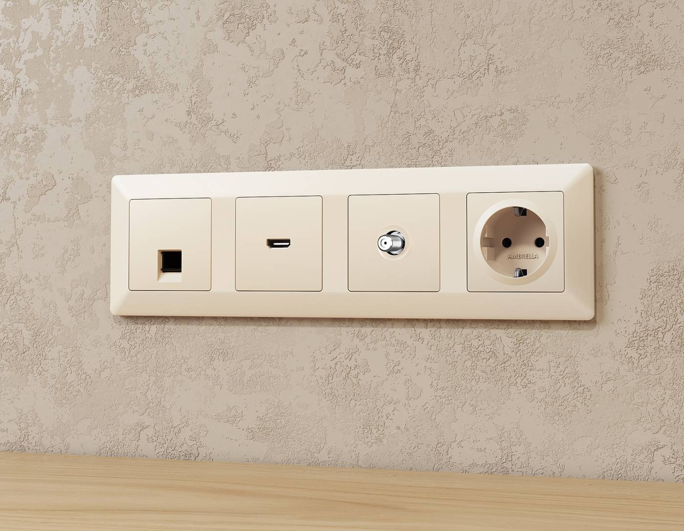 Розетка Ambrella Volt ALFA MA333050