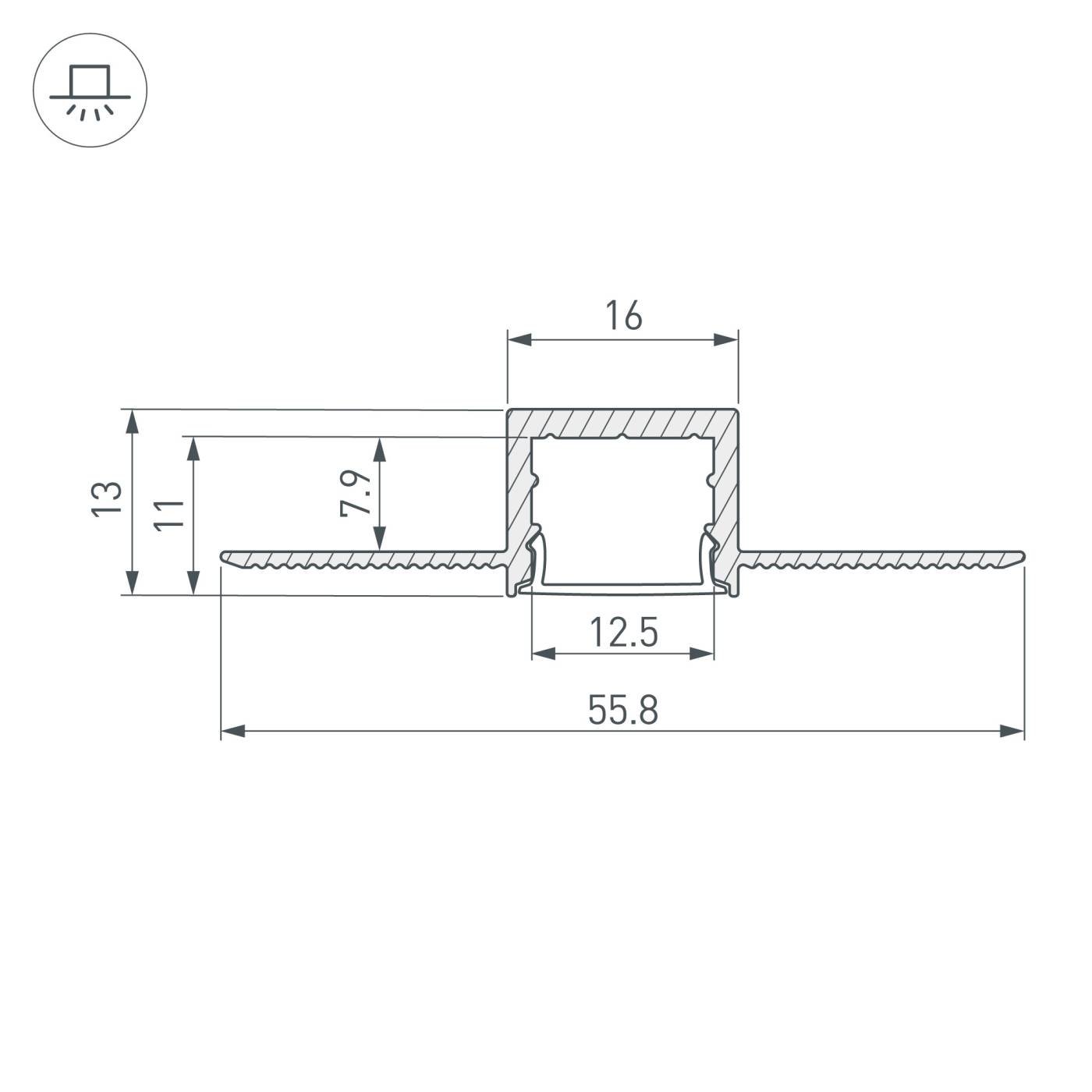 049012 Профиль Arlight SL-LINIA 049012