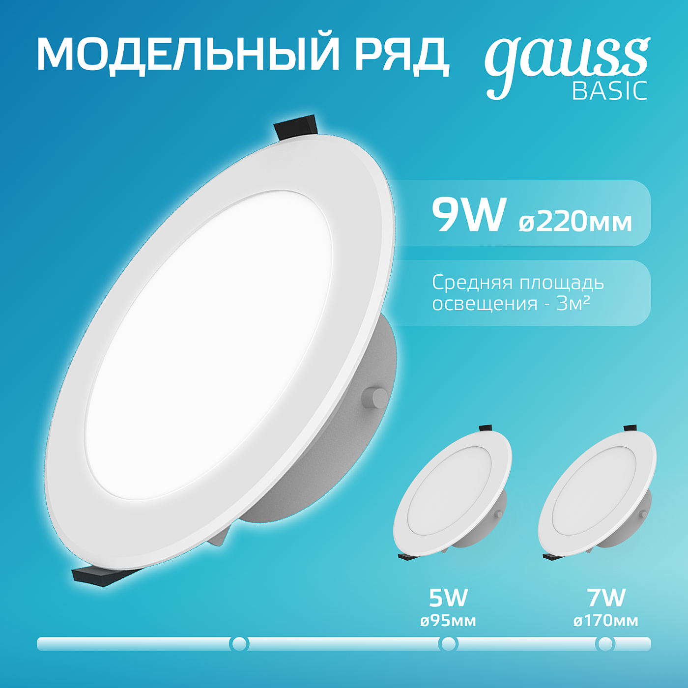 Встраиваемый светильник Gauss 9033420209