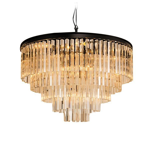 KR0387P-10A black/amber Подвесная люстра Delight Collection 1920s Odeon KR0387P-10A black/amber