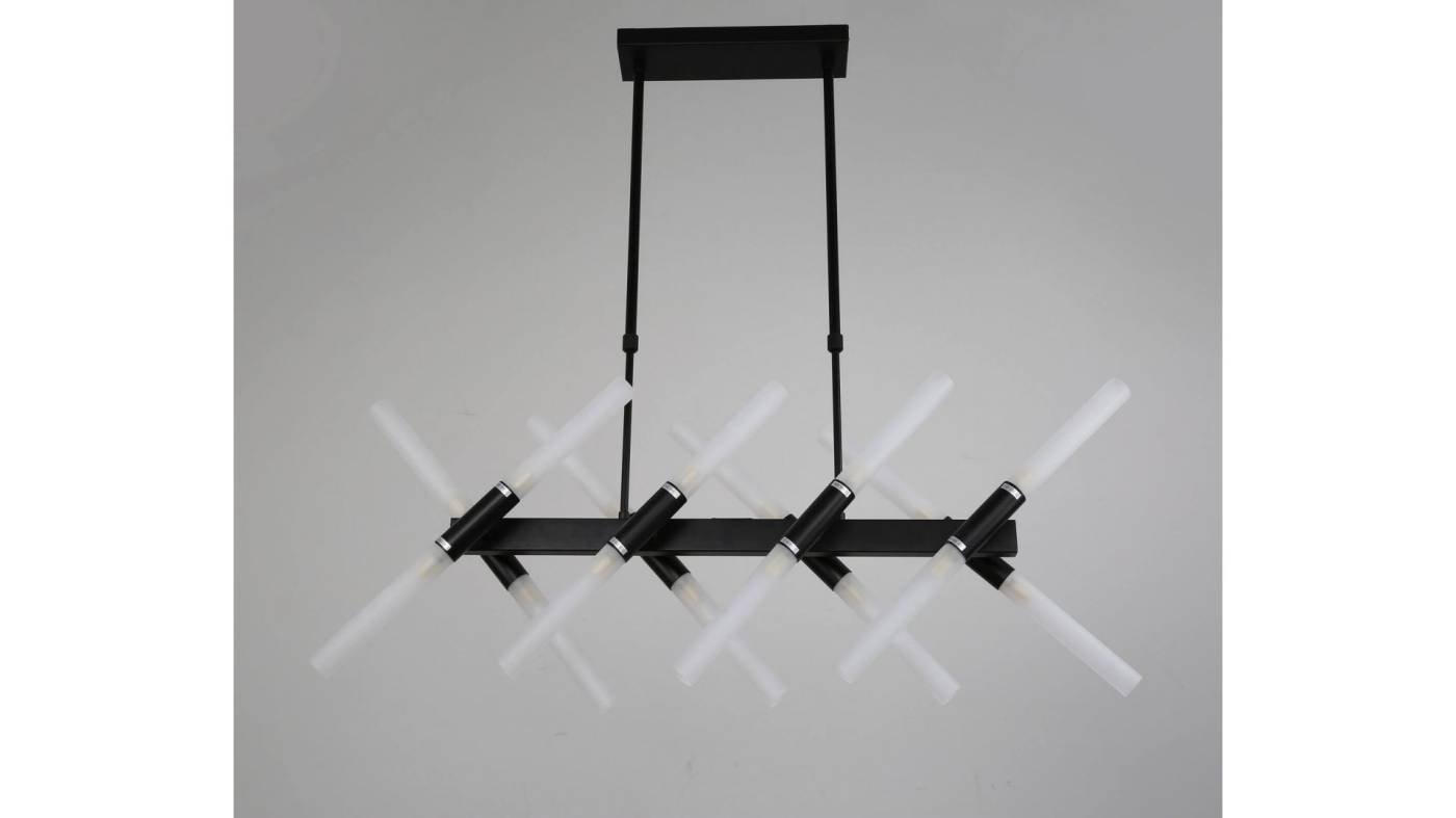 Люстра на штанге Lumina Deco Alford LDP 6036-16 BK
