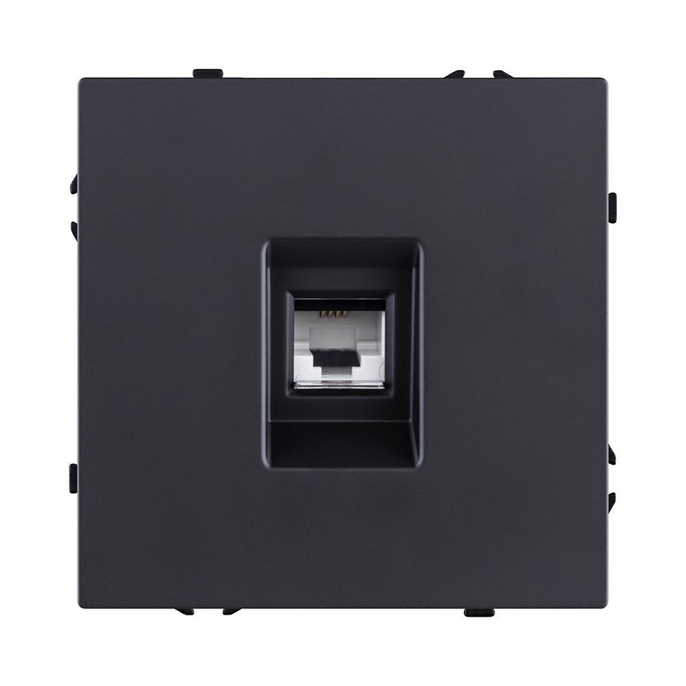 EC-019BK Розетка телефонная RJ11, черный матовый Kollinger Eclipse EC-019BK