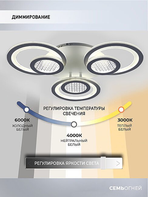 SF7096/3C-WT Потолочная люстра Seven Fires Leida SF7096/3C-WT