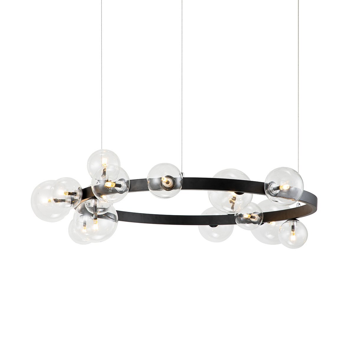 771120 (KM1294P-15 black/clear) Подвесная люстра Delight Collection Art Deco Bubble 771120 (KM1294P-15 black/clear)