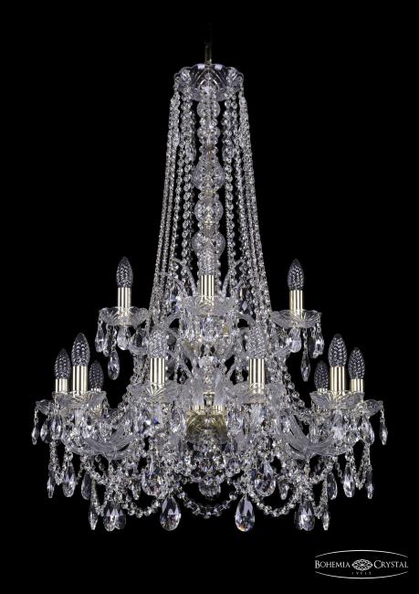1411/10+5/240/h-94/2d G Подвесная хрустальная люстра 1411 Bohemia 1411/10+5/240/h-94/2d G