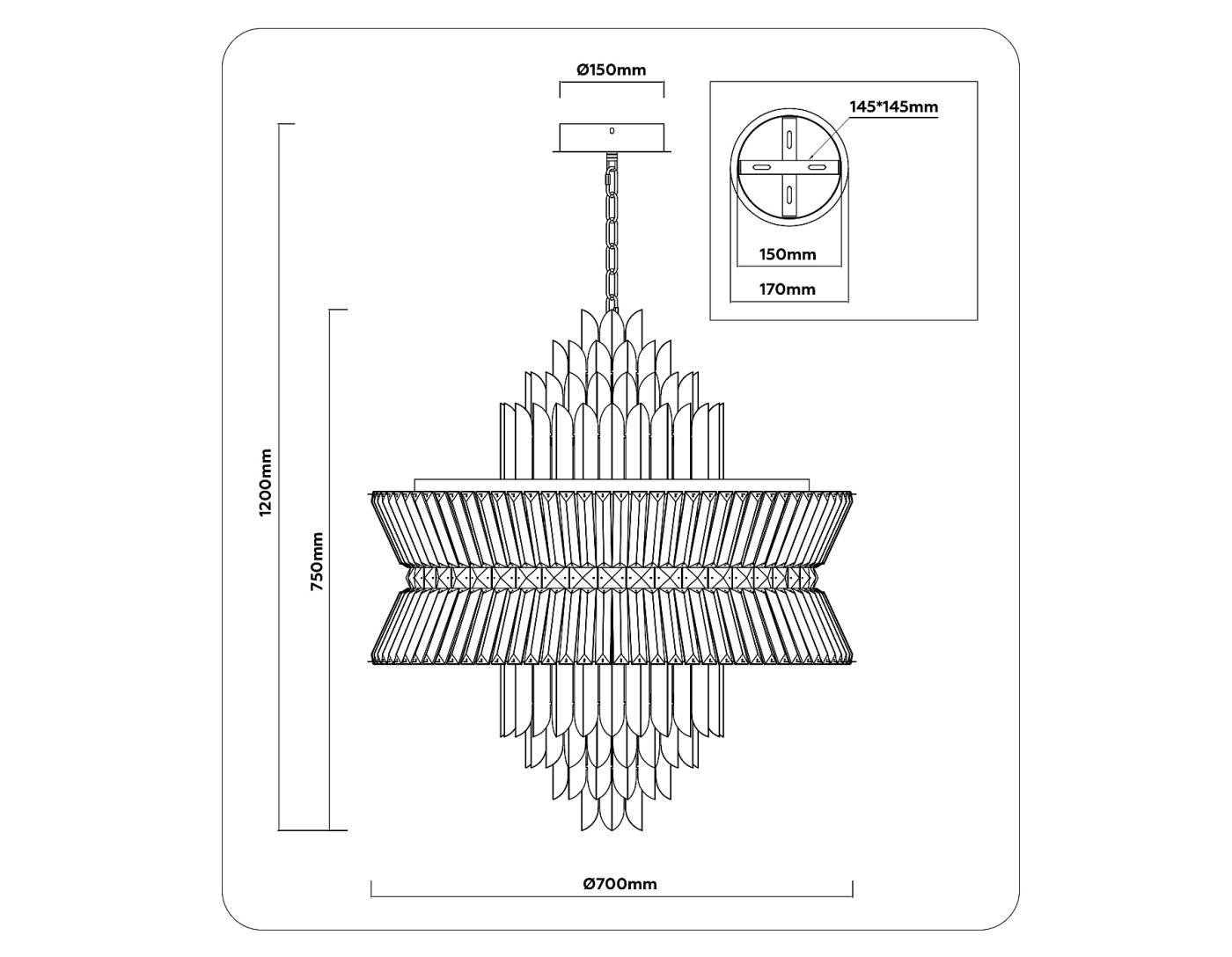 LH41026 Подвесная люстра Ambrella Crystal LH41026