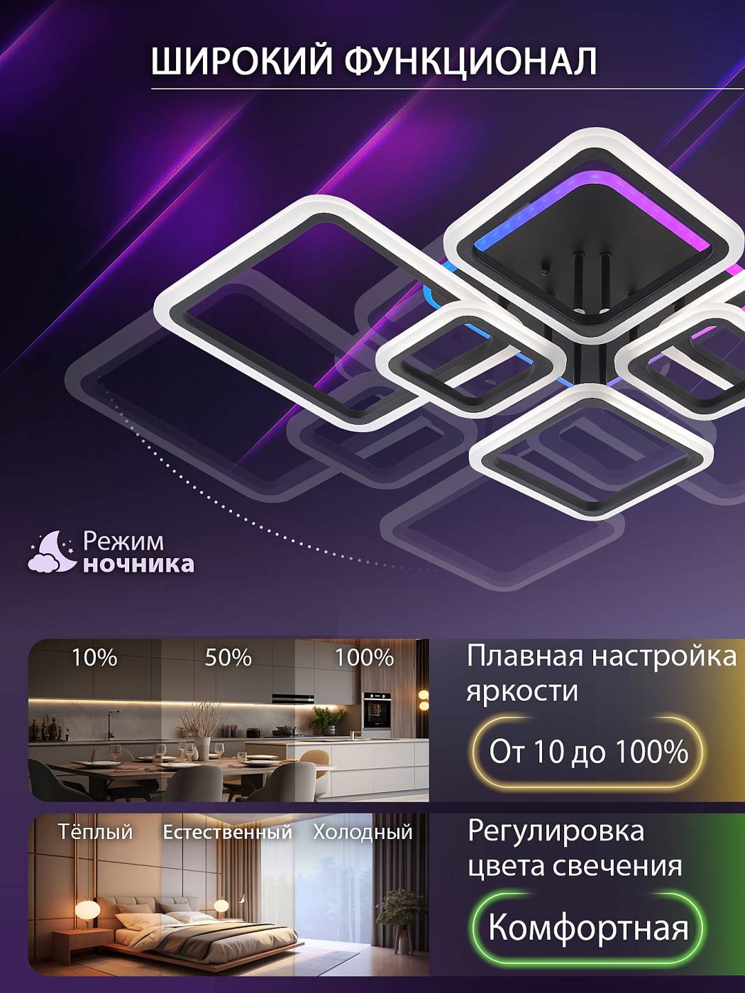 LED LAMPS 81442 Потолочная люстра Natali Kovaltseva Spektr LED LAMPS 81442