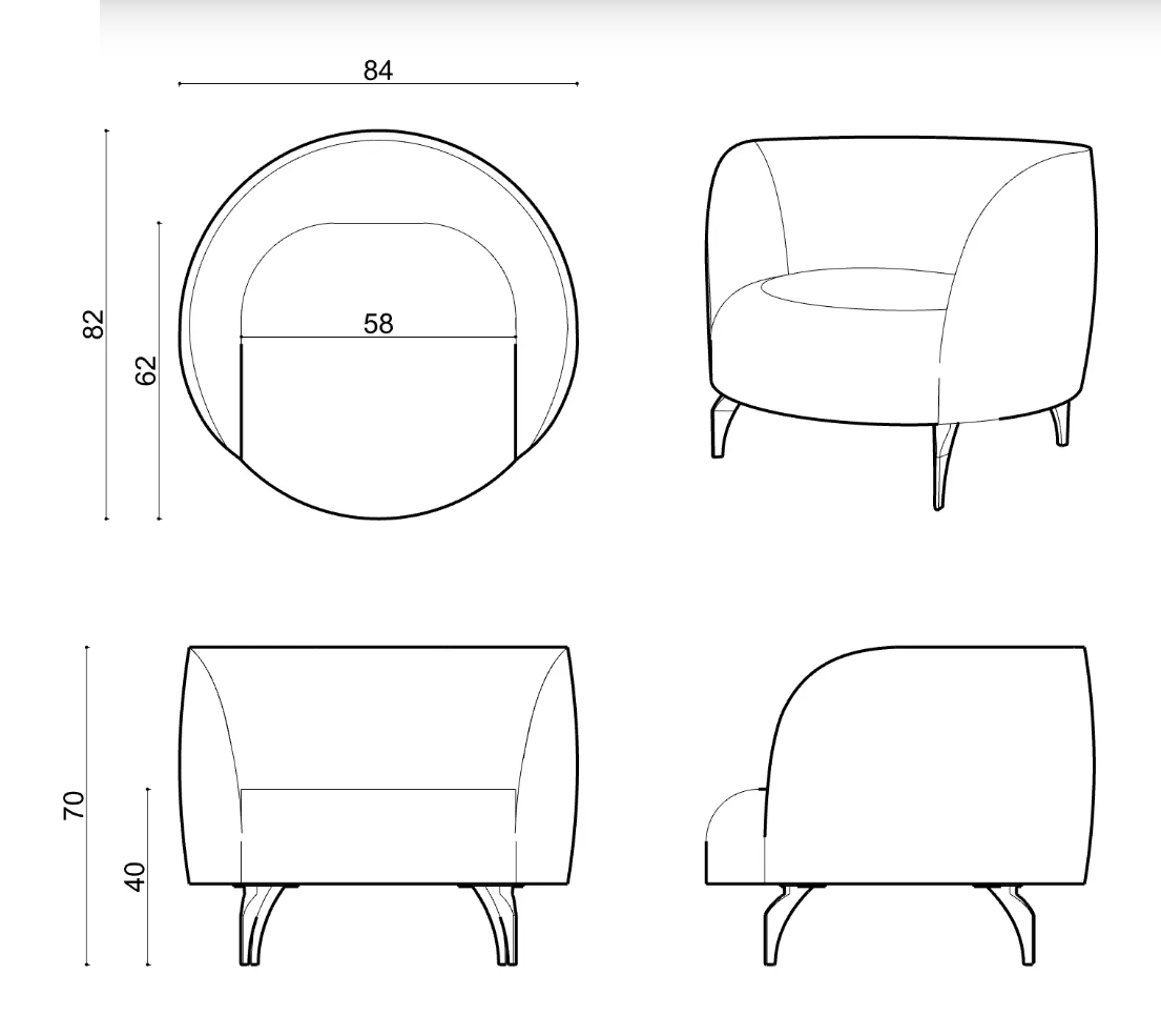 Dora Armchair Кресло Delight Collection Dora Dora Armchair