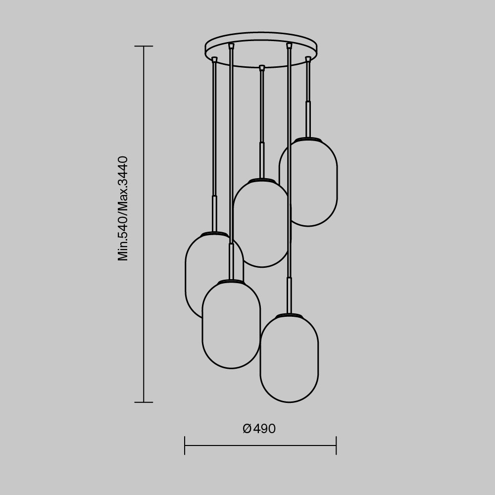Светильник подвесной Freya Sharlot FR1012PL-05BS