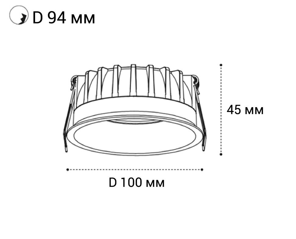 Встраиваемый светильник Italline IT08 IT08-8032 white 3000K