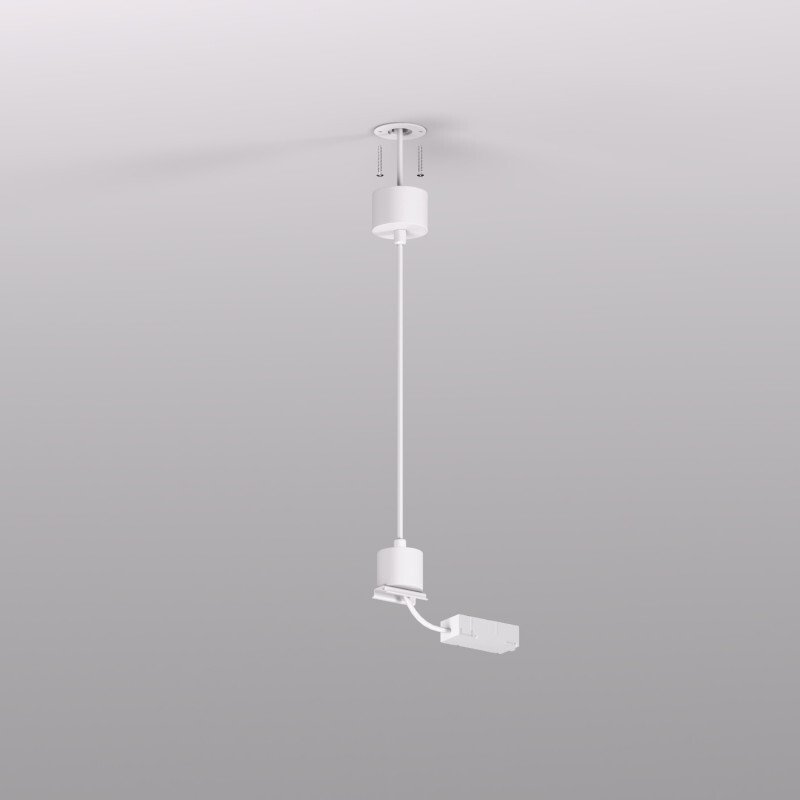 Подвод питания для подвесного монтажа трека SMART BASE, АС 220-240V, IP20, 5м Denkirs SMART BASE TR2124-WH