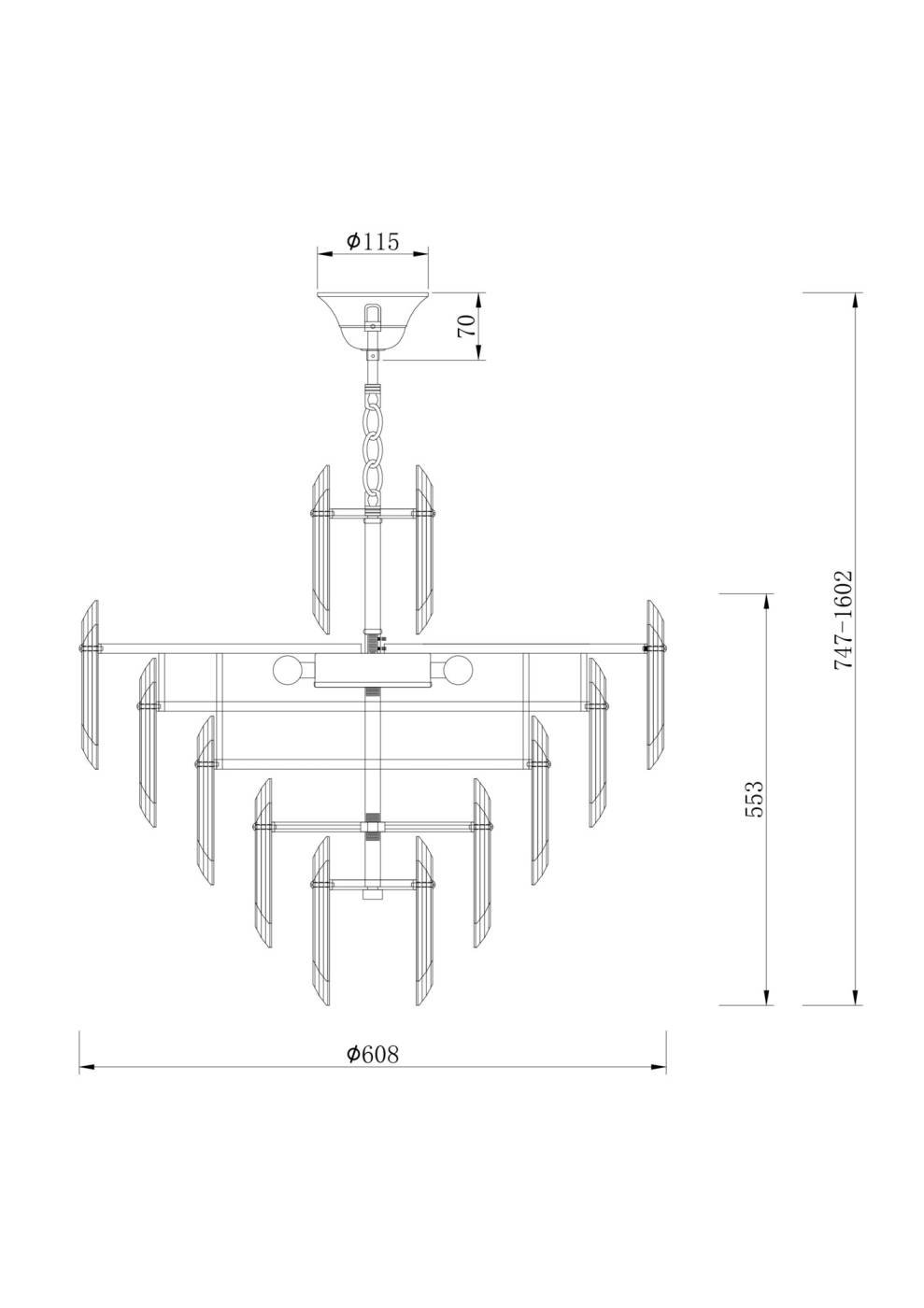 DIA200PL-08G Подвесная люстра Maytoni Flare DIA200PL-08G