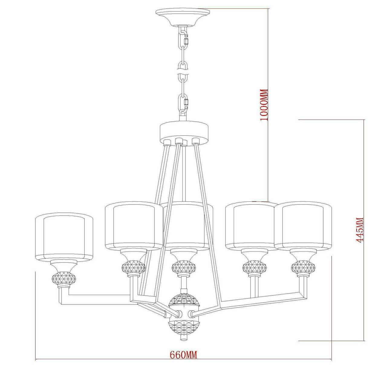 VL1054L05 Подвесная люстра Vele Luce Lotus VL1054L05