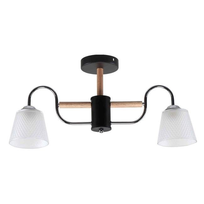 MD.51941-2-S-BK+WOOD Потолочная люстра IMEX MD.51941-2-S-BK+WOOD