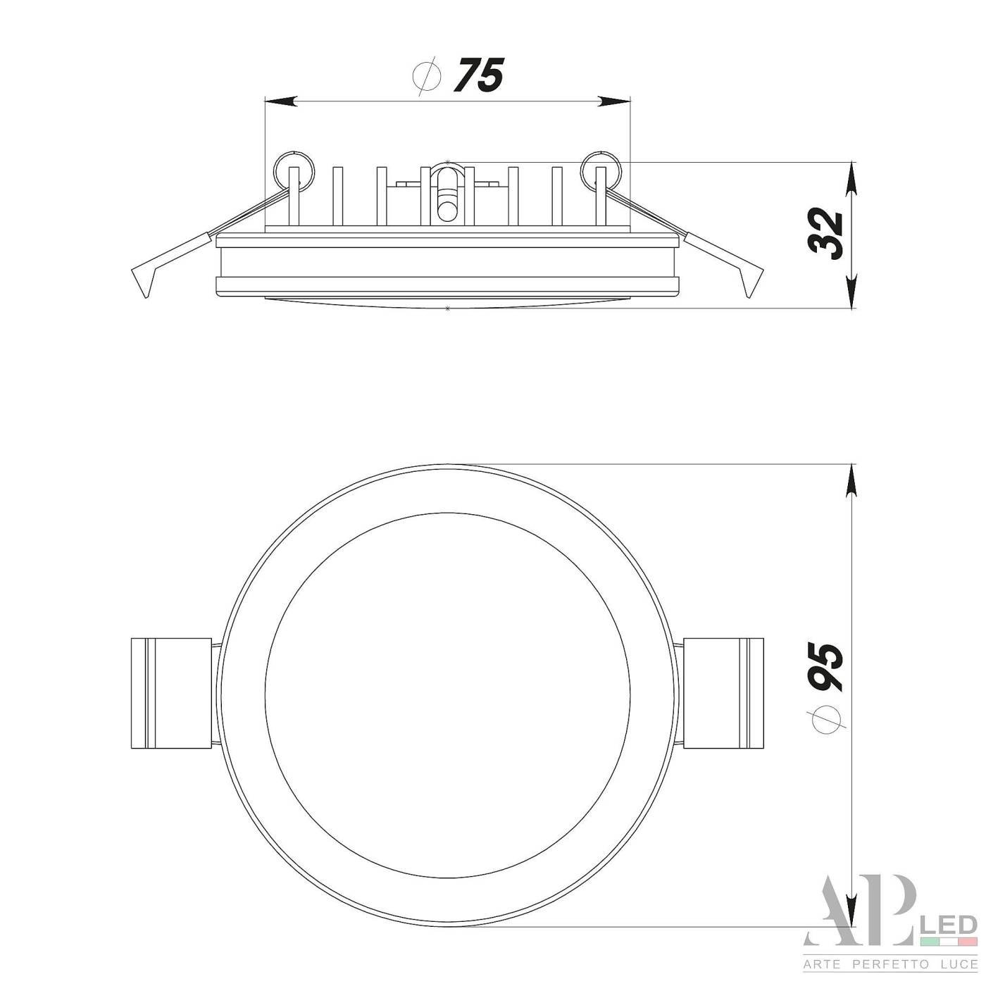 Встраиваемый светильник APL Led Ingrid 3322.LD109R/12W/6K