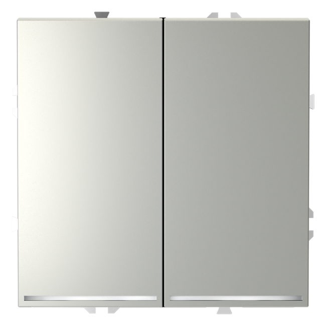 Проходной переключатель двухклавишный с подсветкой Voltum S70 VLS020405