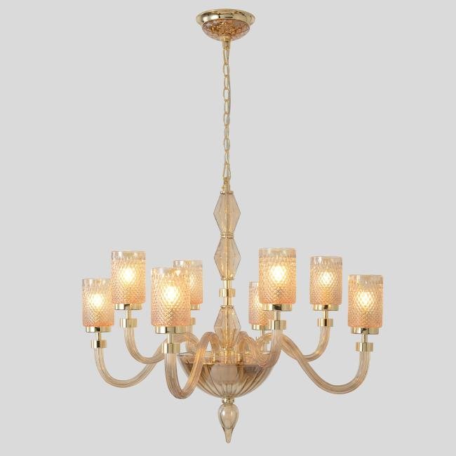 SILVESTRO SP8 AMBER Подвесная люстра Crystal Lux Silvestro SILVESTRO SP8 AMBER