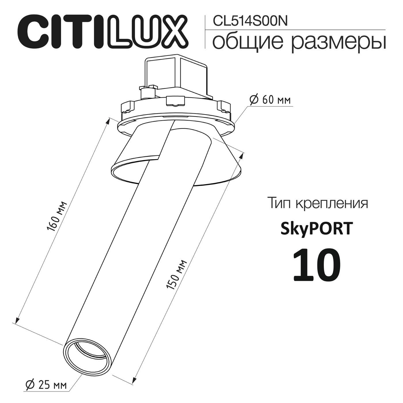 Встраиваемый светильник STEK Citilux CL514S00N