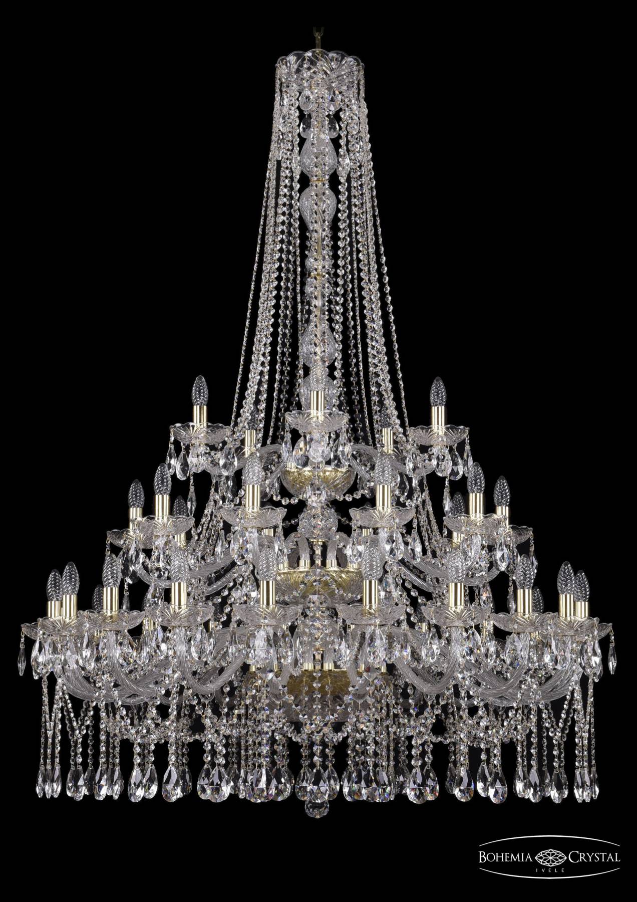 1413/20+10+5/400/h-158/3d G Подвесная хрустальная люстра 1413 Bohemia 1413/20+10+5/400/h-158/3d G