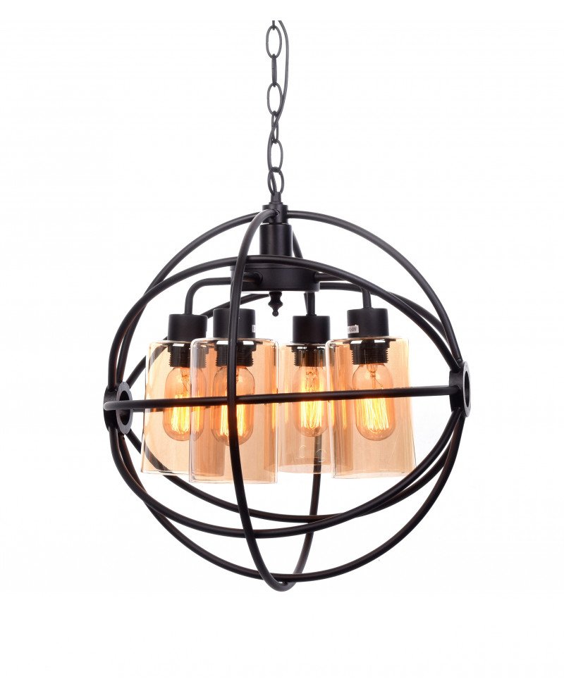 Подвесная люстра Lumina Deco Stradi LDP 11509-4 BK