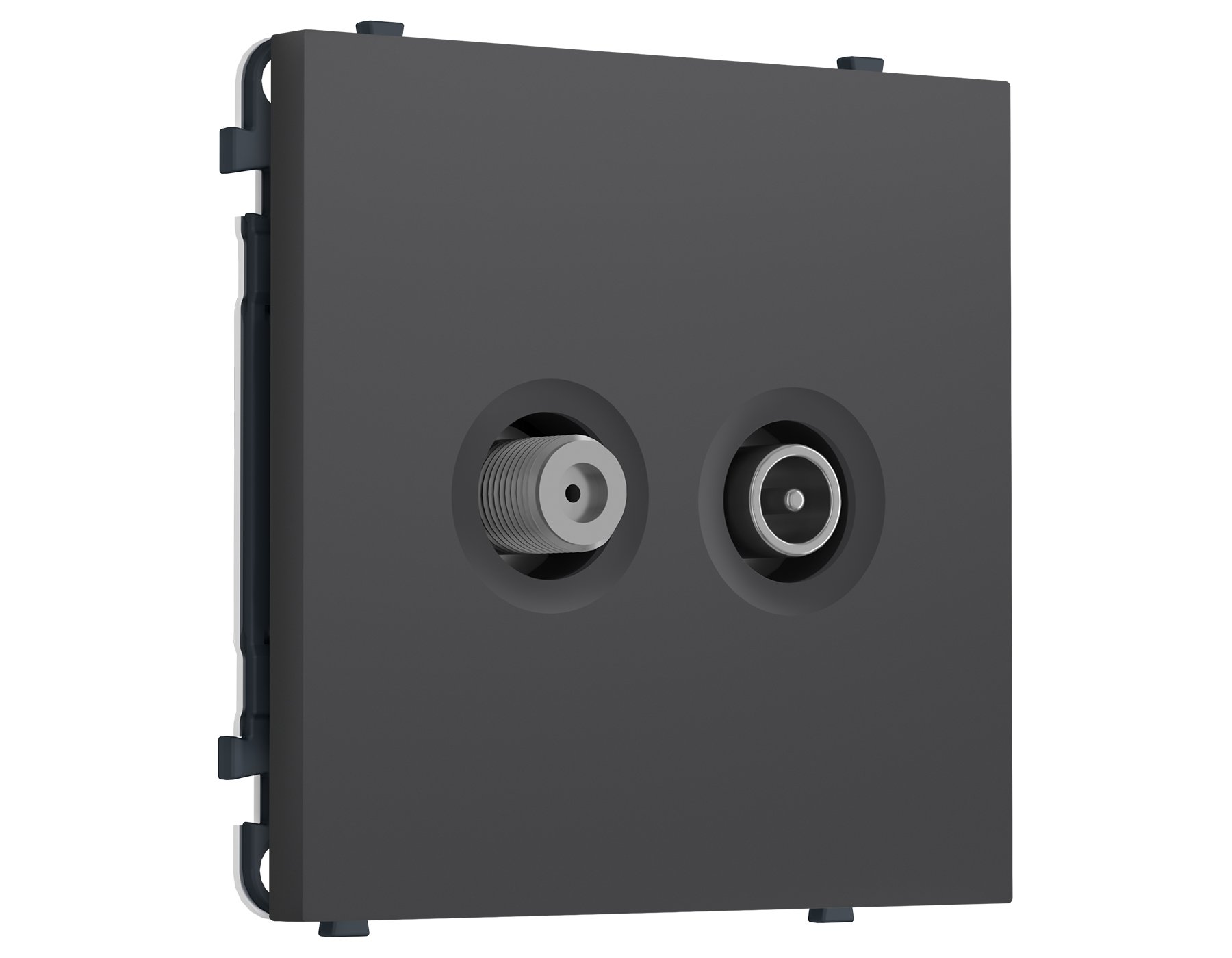 MS913310 MS913310 Комплект механизма розетки TV оконечной + SAT SIGMA Графит Мягкое касание 5-862MHz 3.5dB/950-2150MHz 3.8dB QUANT PRO (SP9133, PR217)