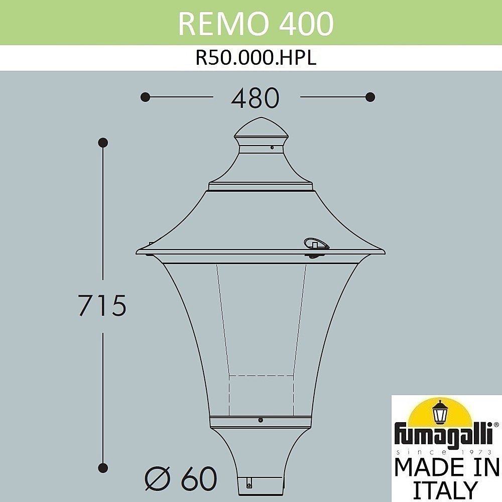 Консольный уличный светильник Fumagalli Remo R50.000.000.LXE27