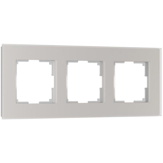 W0033117/ Рамка на 3 поста Senso (дымчатый, стекло soft-touch) Рамка Werkel Senso дымчатый soft-touch W0033117/ Рамка на 3 поста Senso (дымчатый, стекло soft-touch)