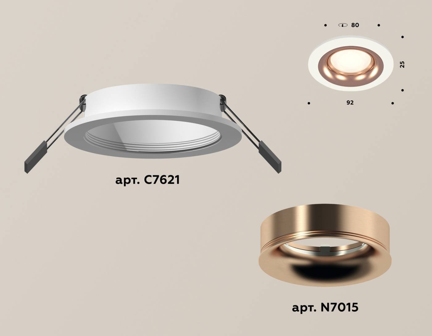 Встраиваемый светильник Ambrella Techno Spot XC7621006