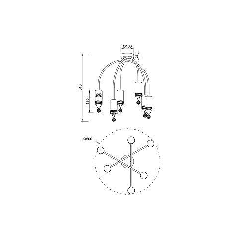 Потолочная люстра Vele Luce Pioggia VL4283L06