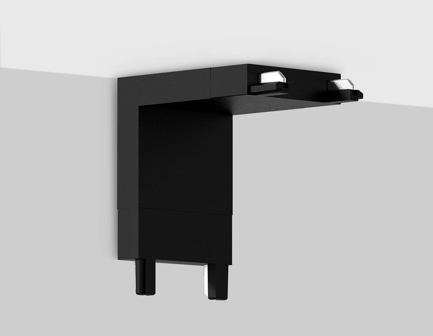 Коннектор угловой внутренний для накладного шинопровода Ambrella Track System GV1104