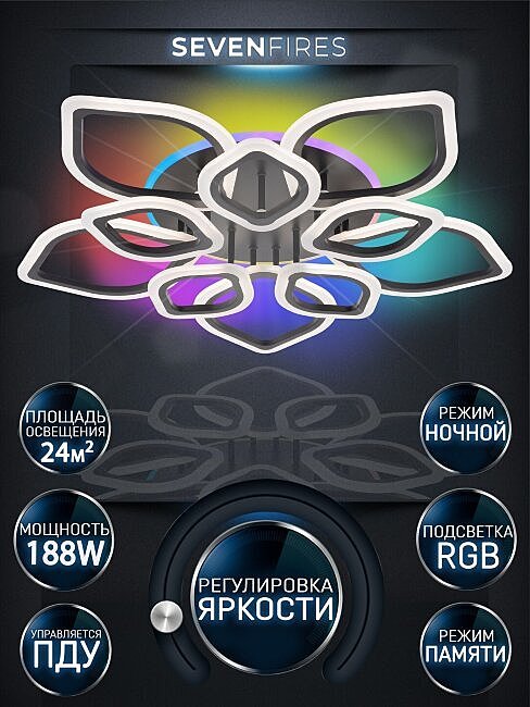 SF5029/11C-BK-RGB Потолочная люстра Seven Fires Feri SF5029/11C-BK-RGB