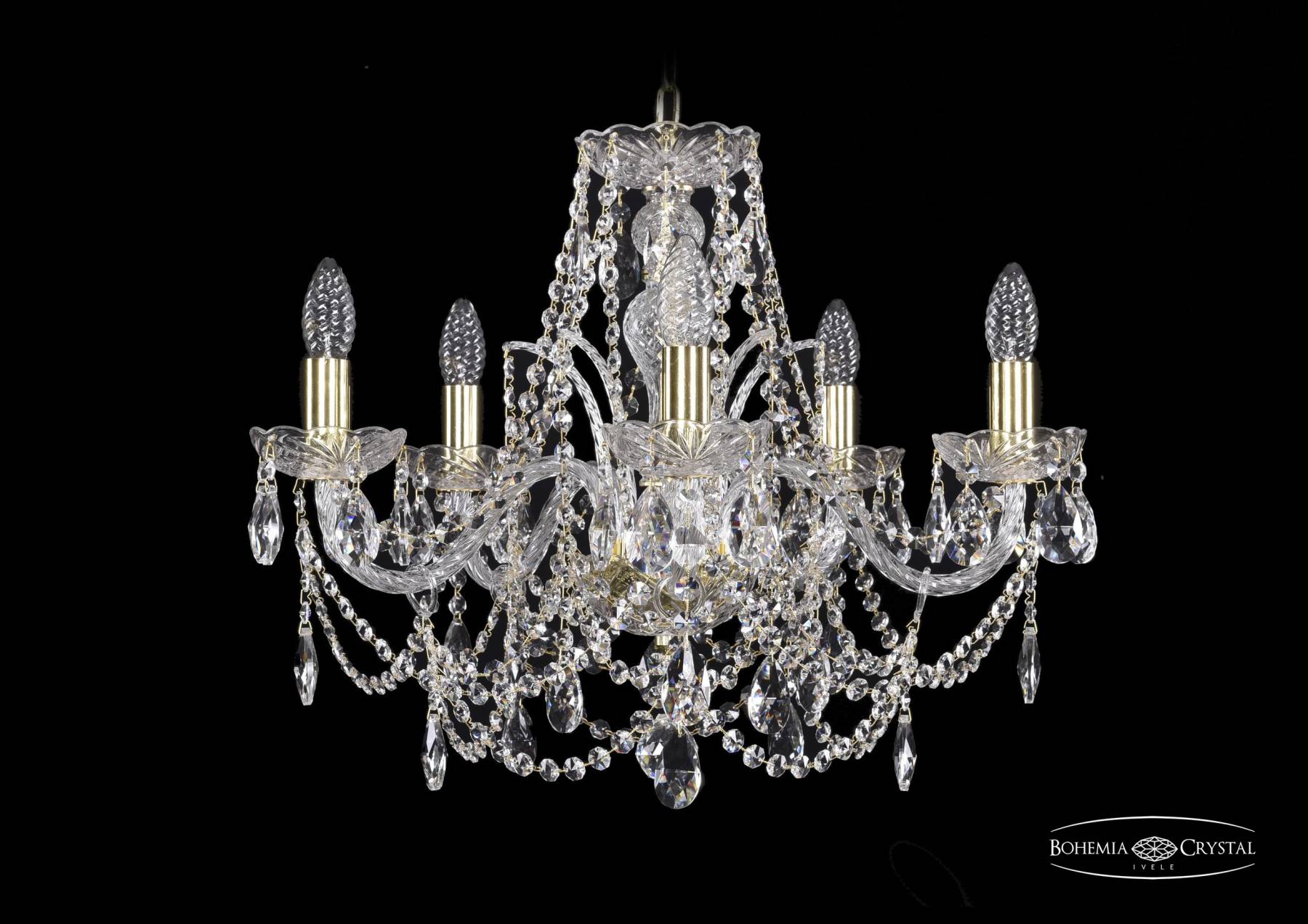 1411/5/195 G Подвесная хрустальная люстра 1411 Bohemia 1411/5/195 G