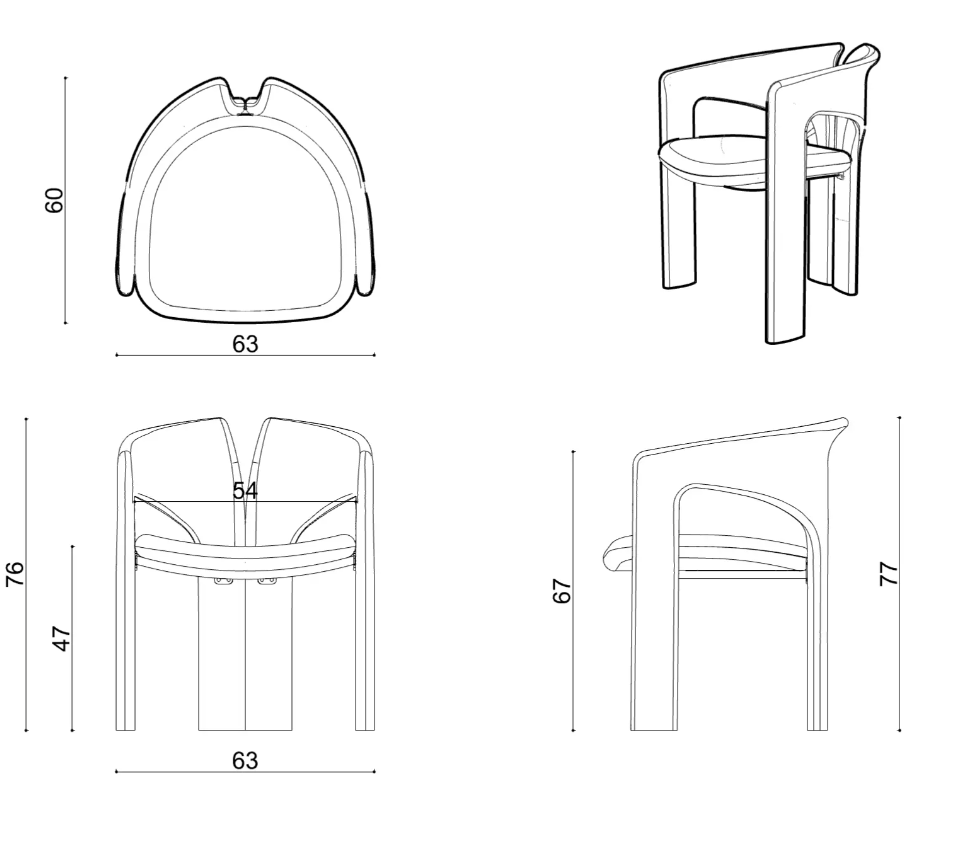 Обеденный стул Delight Collection Viva Viva Chair