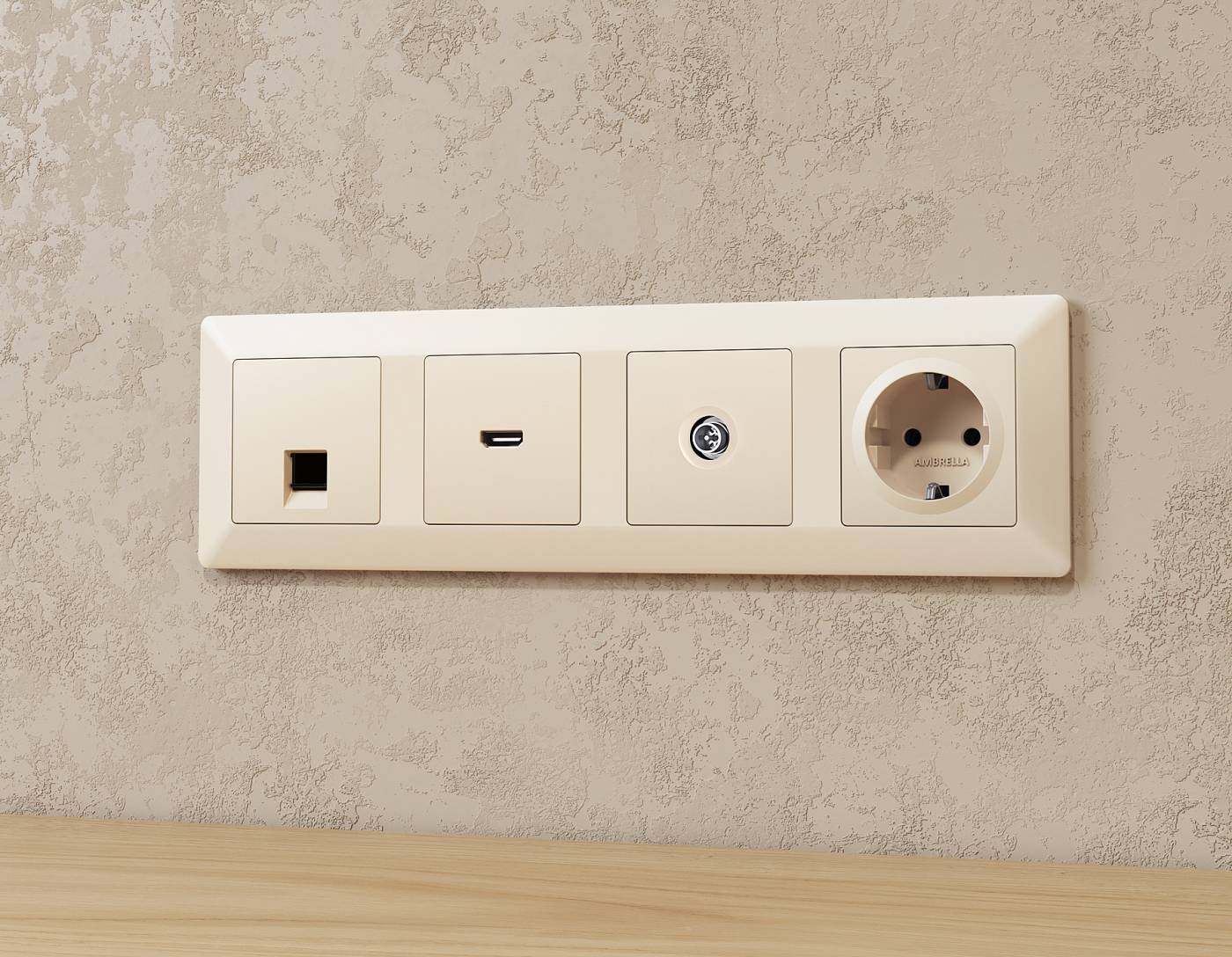 Розетка Ambrella Volt ALFA MA333005