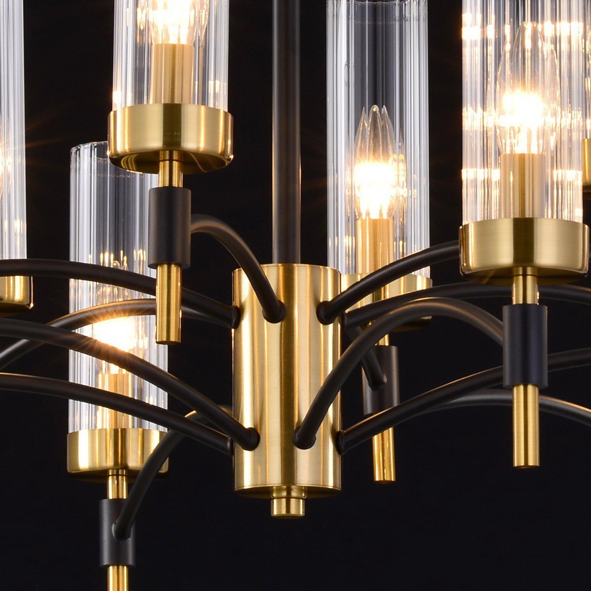 Потолочная люстра ILLUMICO IL5177-6+6PLS-29 BRASS TUBO