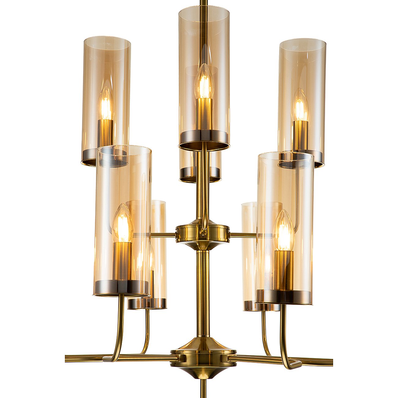 Люстра на штанге Indigo Balletto 13014/12R Brass V000254