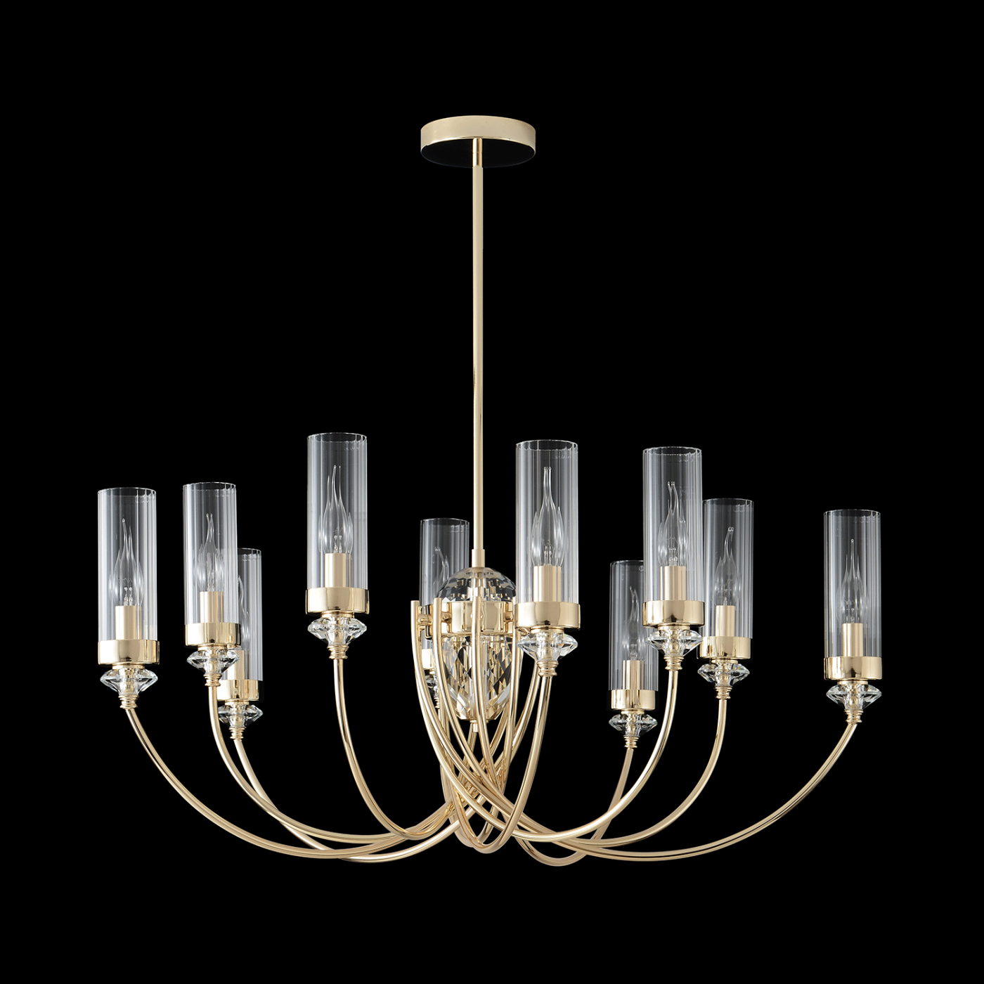 SECRET SP10 GOLD Люстра на штанге Crystal Lux Secret SECRET SP10 GOLD