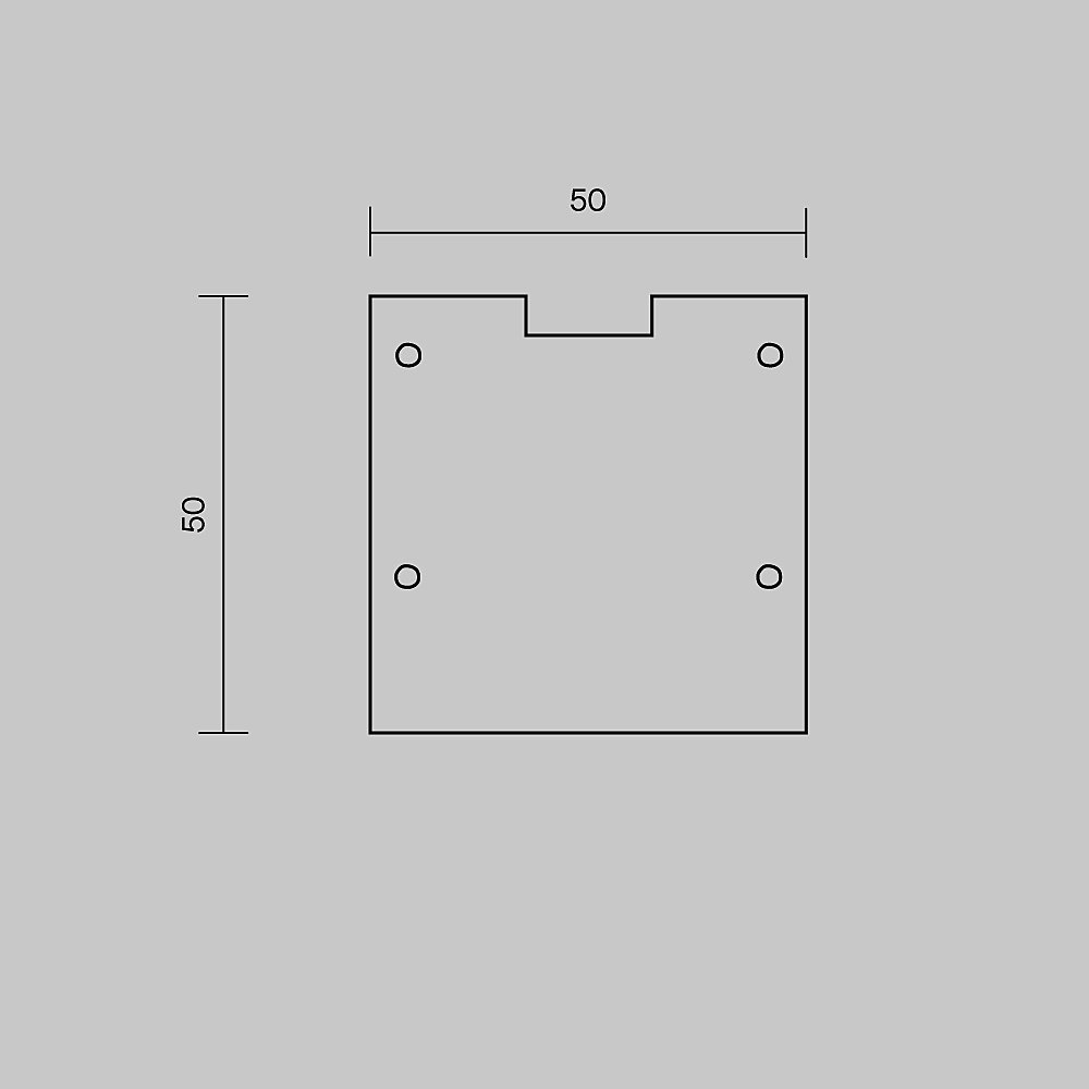 Комплект заглушек (для профиля 50х50) 2 шт., Maytoni Накладной-подвесной профиль 642046